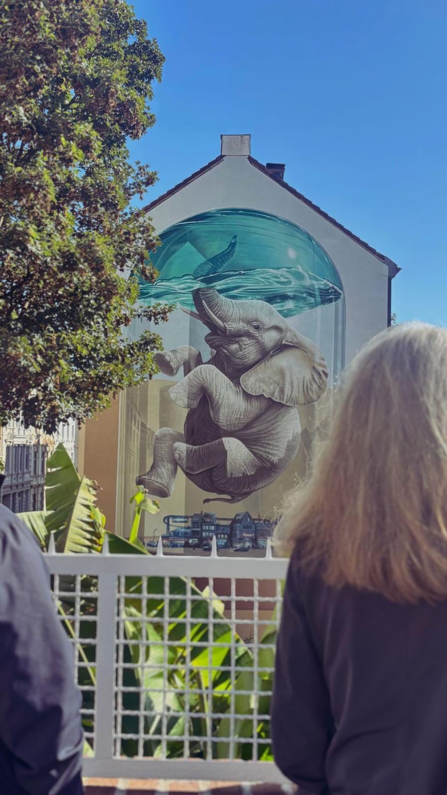 Tuffi in der Wupper – Wandbild von NEVERCREW, Wuppertal