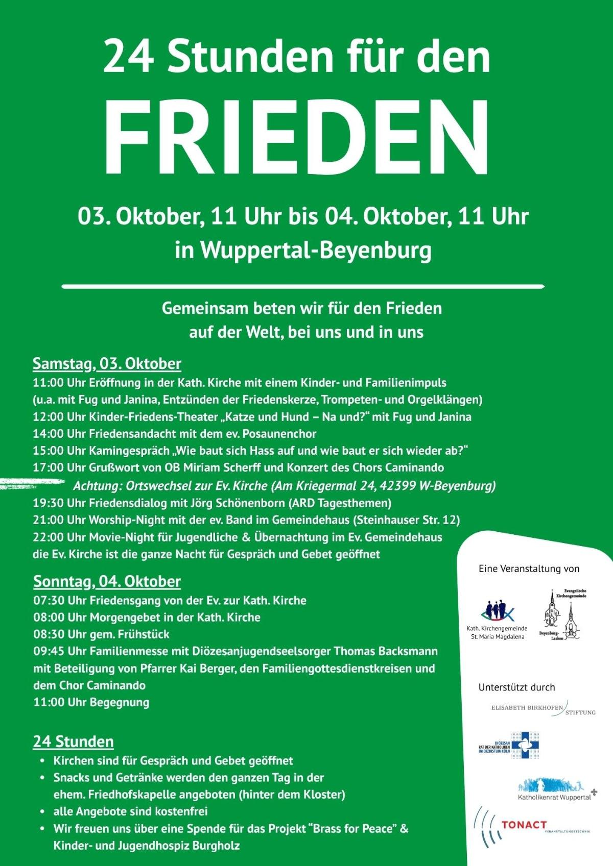 Plakat Friedensaktion 2026